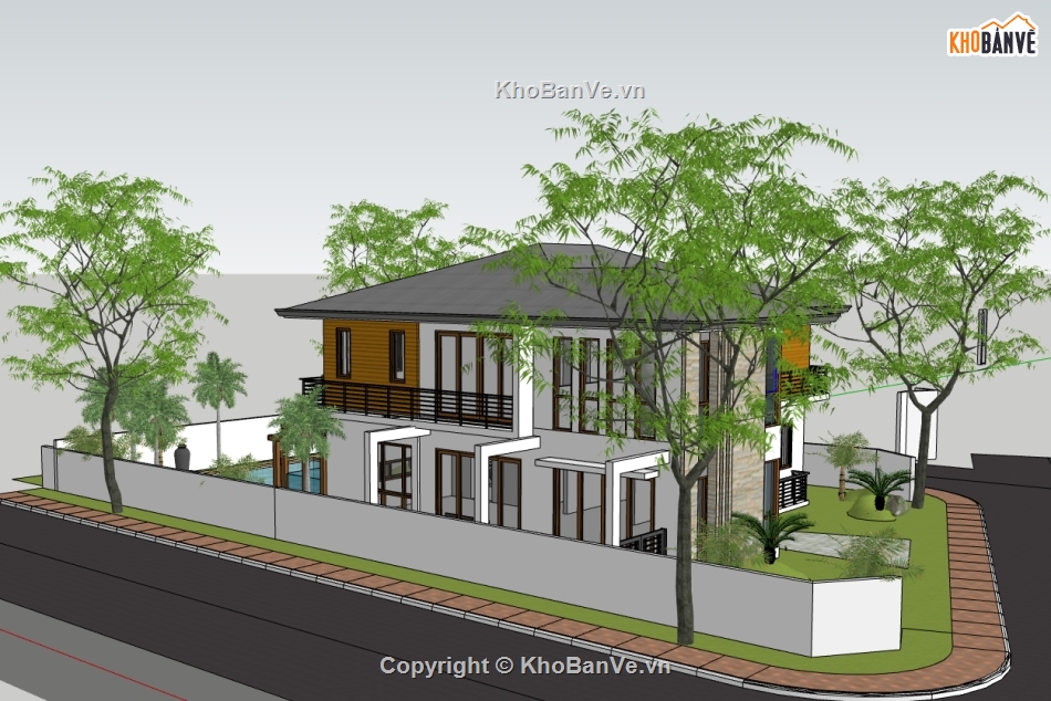 biệt thự 2 tầng,file su biệt thự 2 tầng,model biệt thự 2 tầng,su biệt thự 2 tầng,model su biệt thự 2 tầng